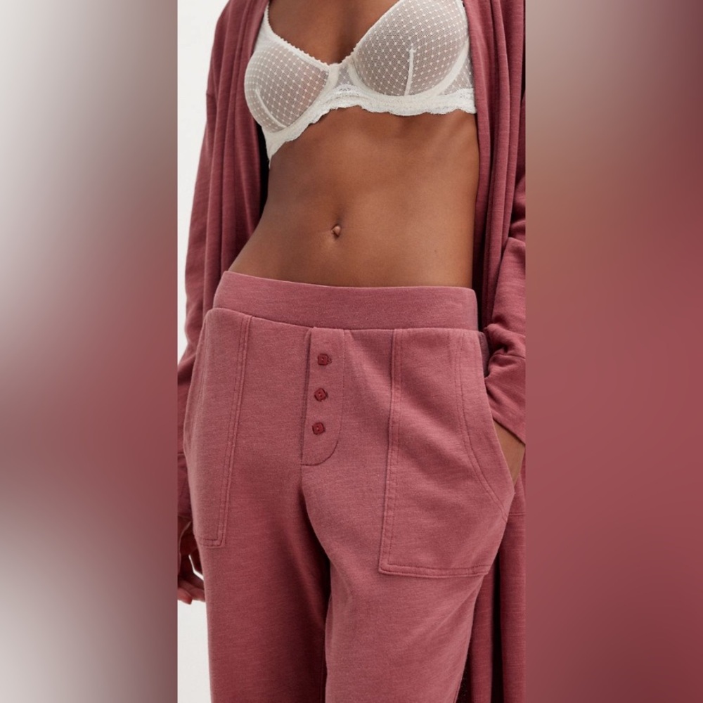 Free People Intimately Babe I'm Yours Slim Flares. Color Wine /Board - Picture 2 of 8